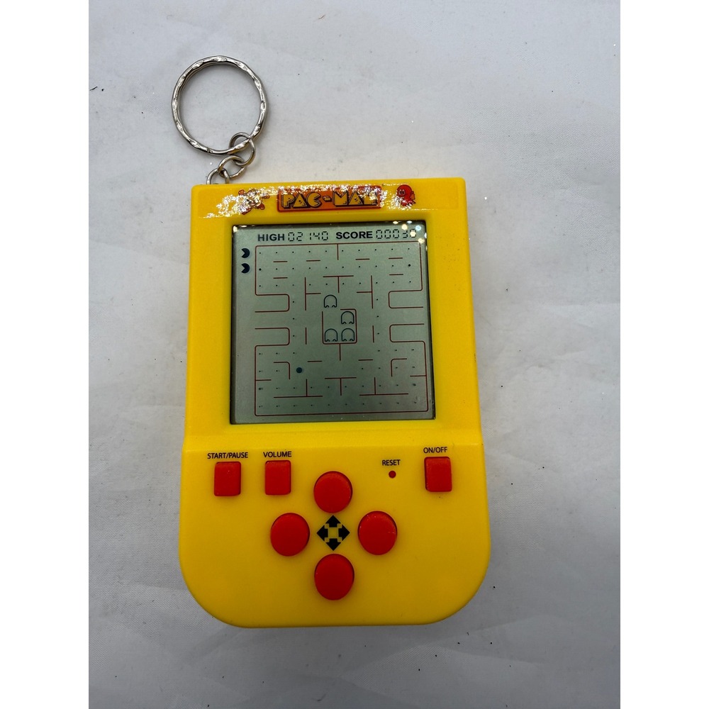 Yellow Pac Man Mini Handheld Game Keychain